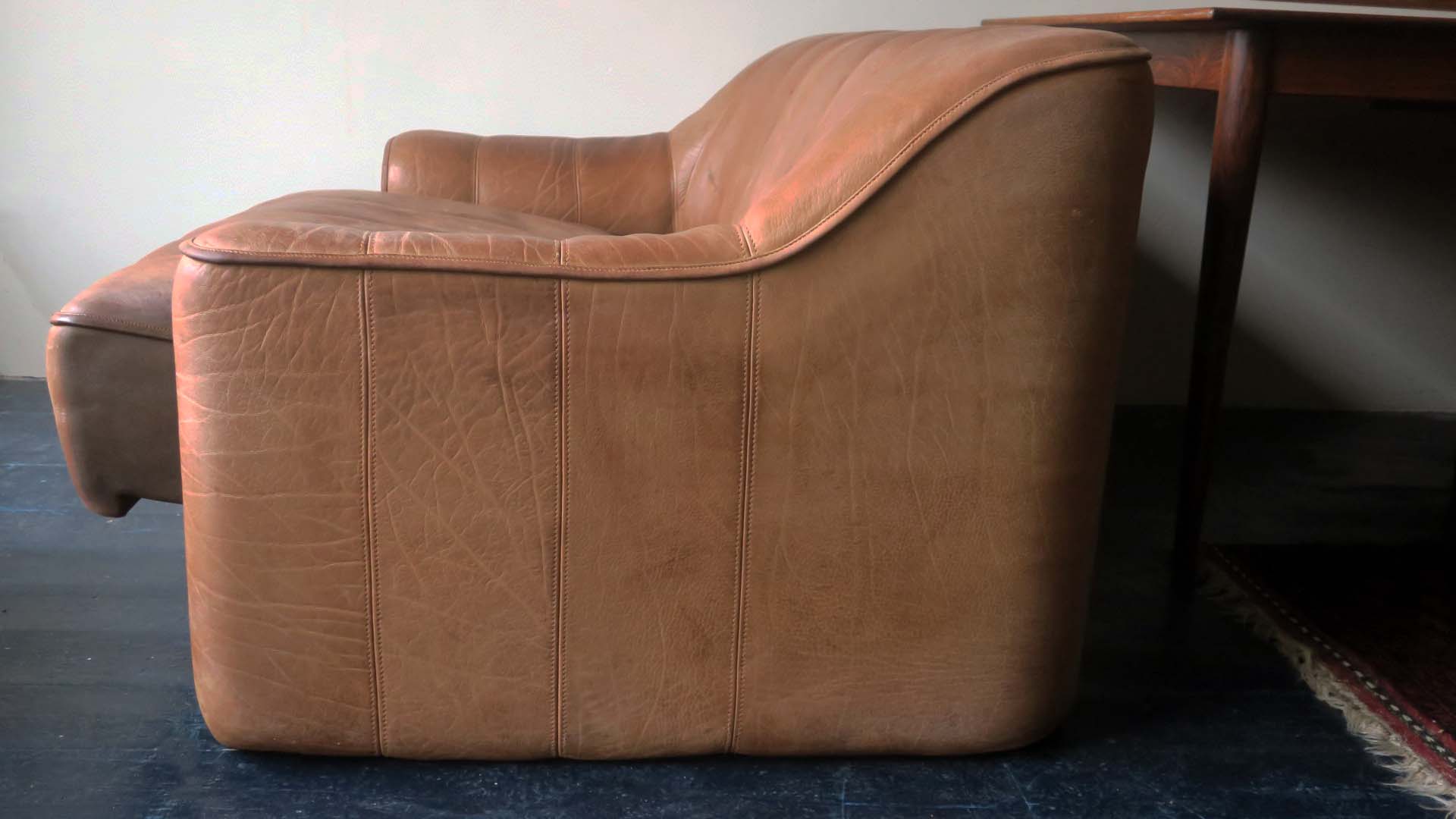 De Sede Model DS 44 Buffalo Leather Sofa, 1970s