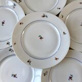 Set of 6 Czech flat plates made in France registered model 50s-60s