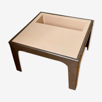 Table basse beige et brune