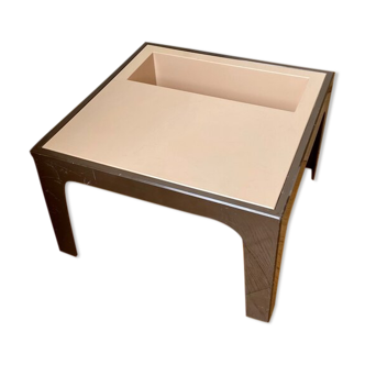 Beige and brown coffee table