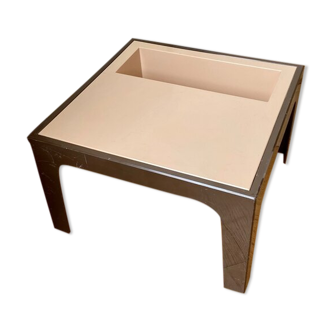 Table basse beige et brune