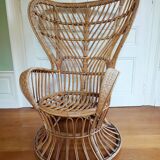 Rattan armchair design Ponti & Lio Carminati