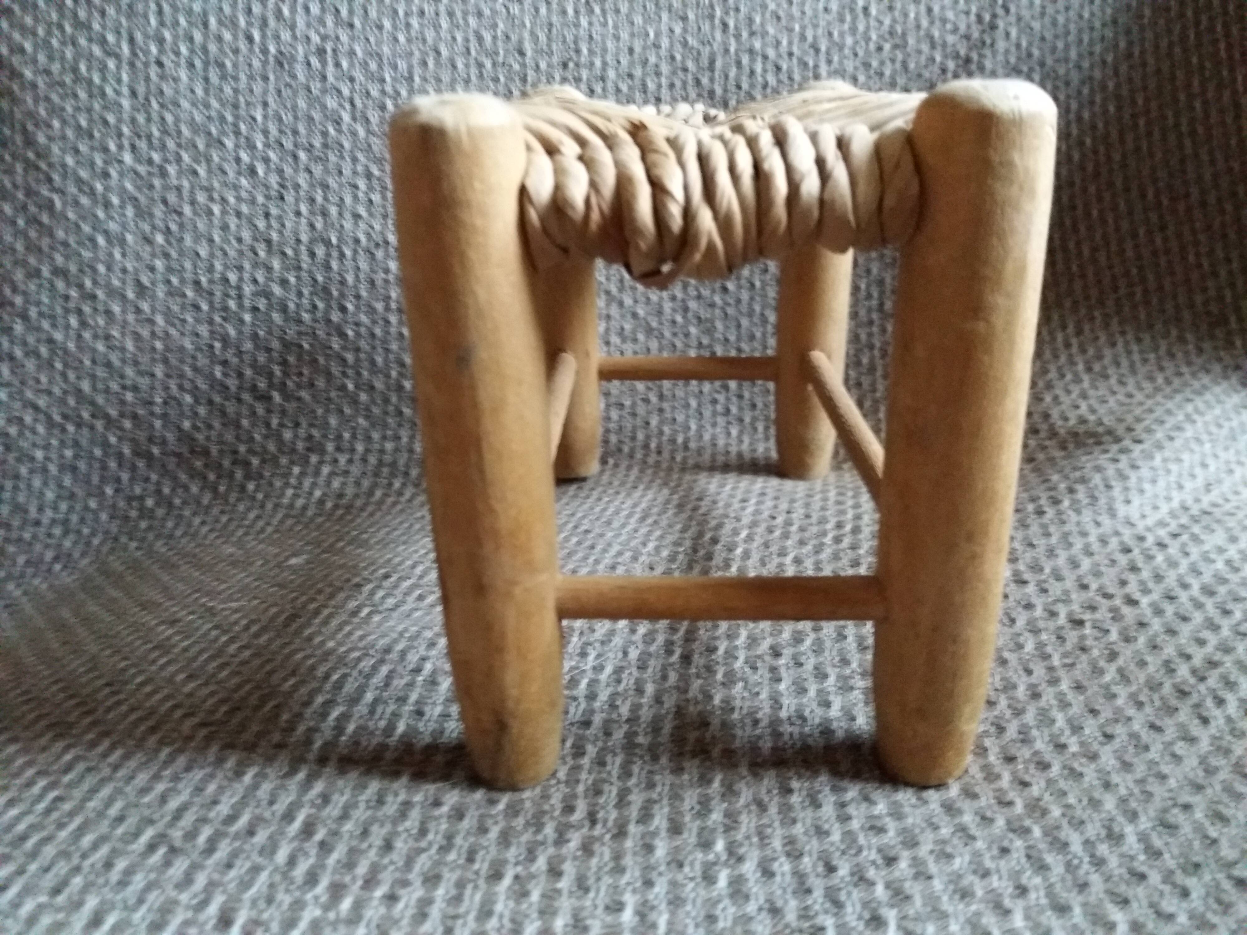 Straw bench doll furniture