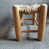 Banc paillé mobilier de poupée