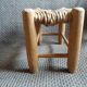 Banc paillé mobilier de poupée