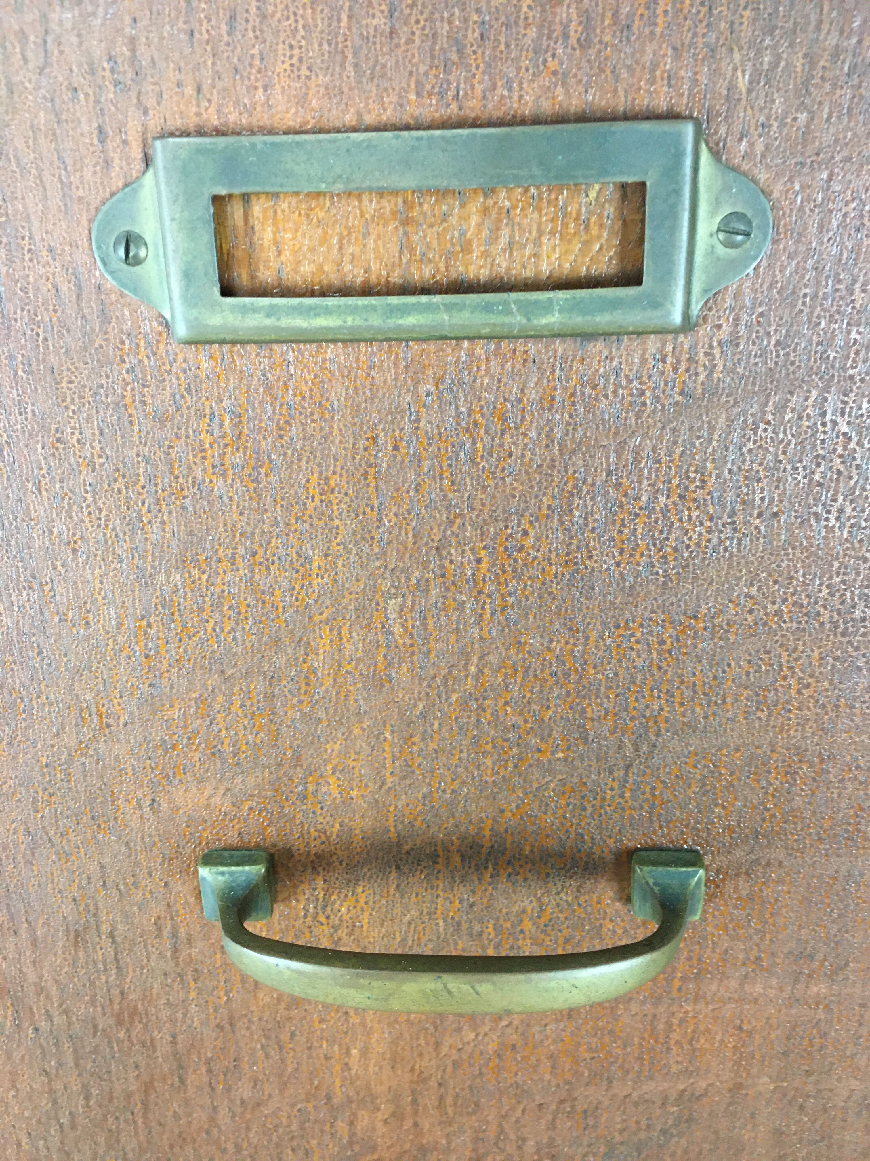 Meuble classeur 4 tiroirs en bois de chêne