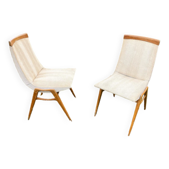 Paire de chaises design 50