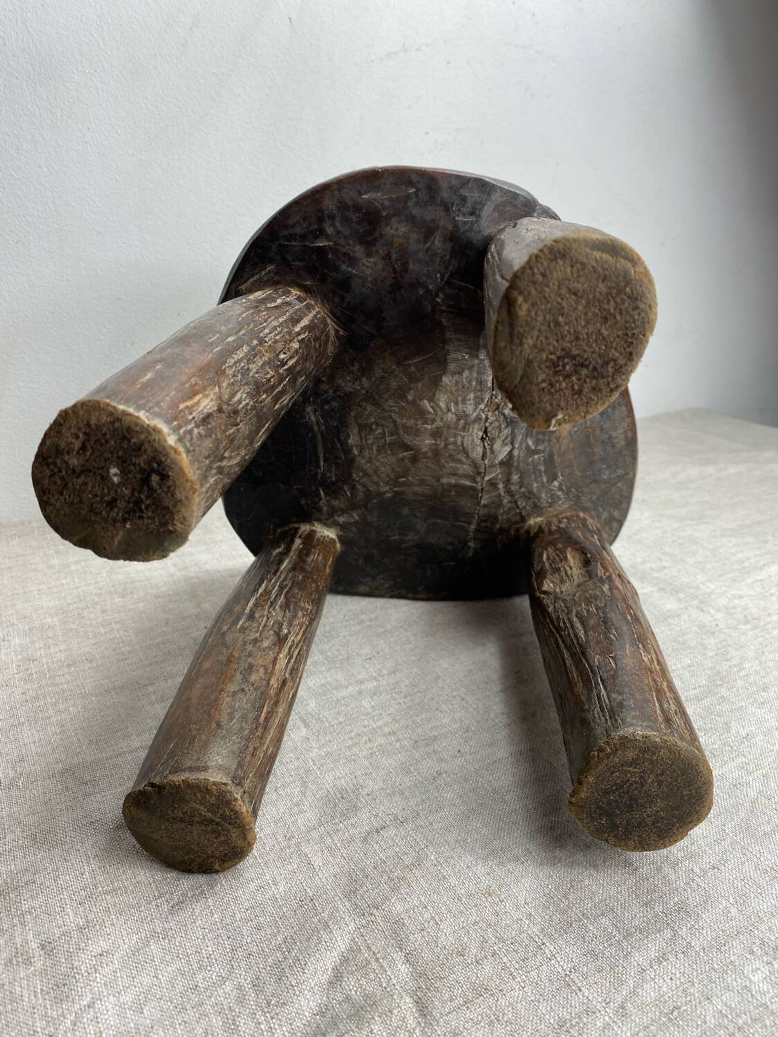 Lobi stool, made of solid wood, unique piece