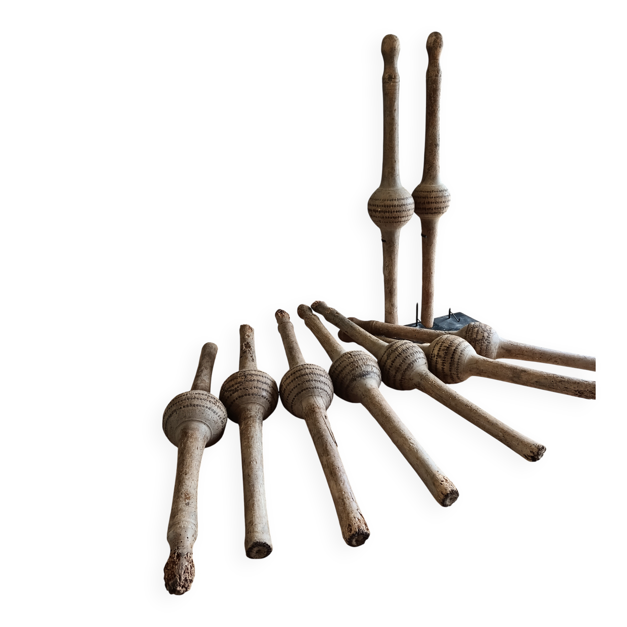Ancienne Jeux de quille Basque  XIXe / Rare