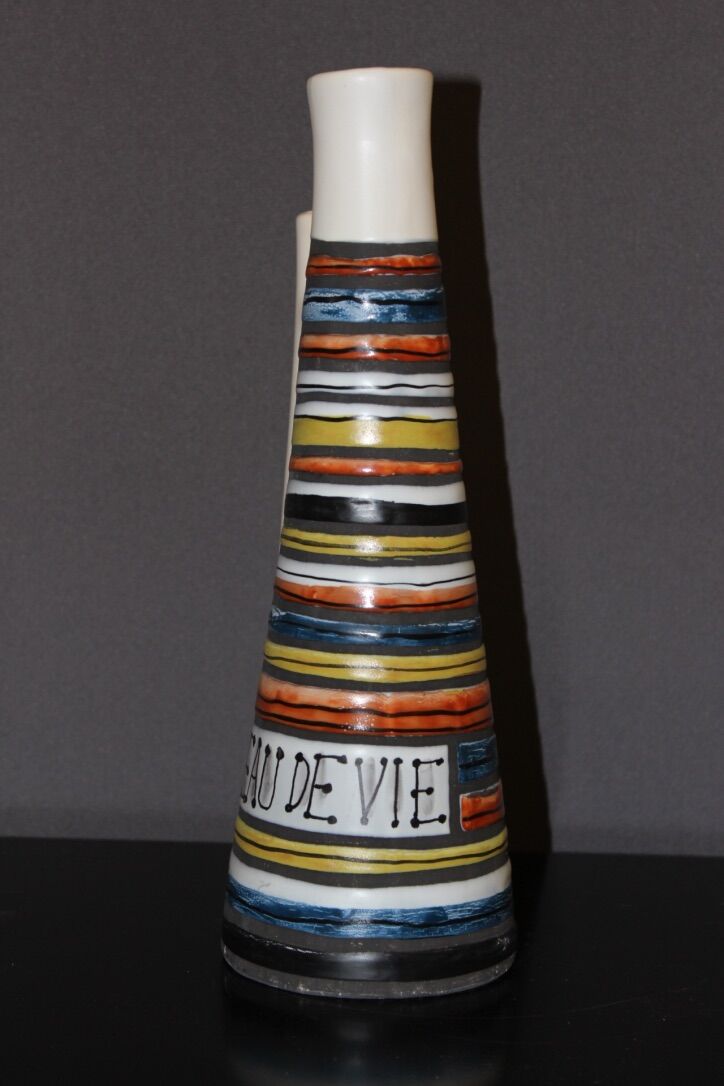 Ceramic pitcher by Capron circa 1960