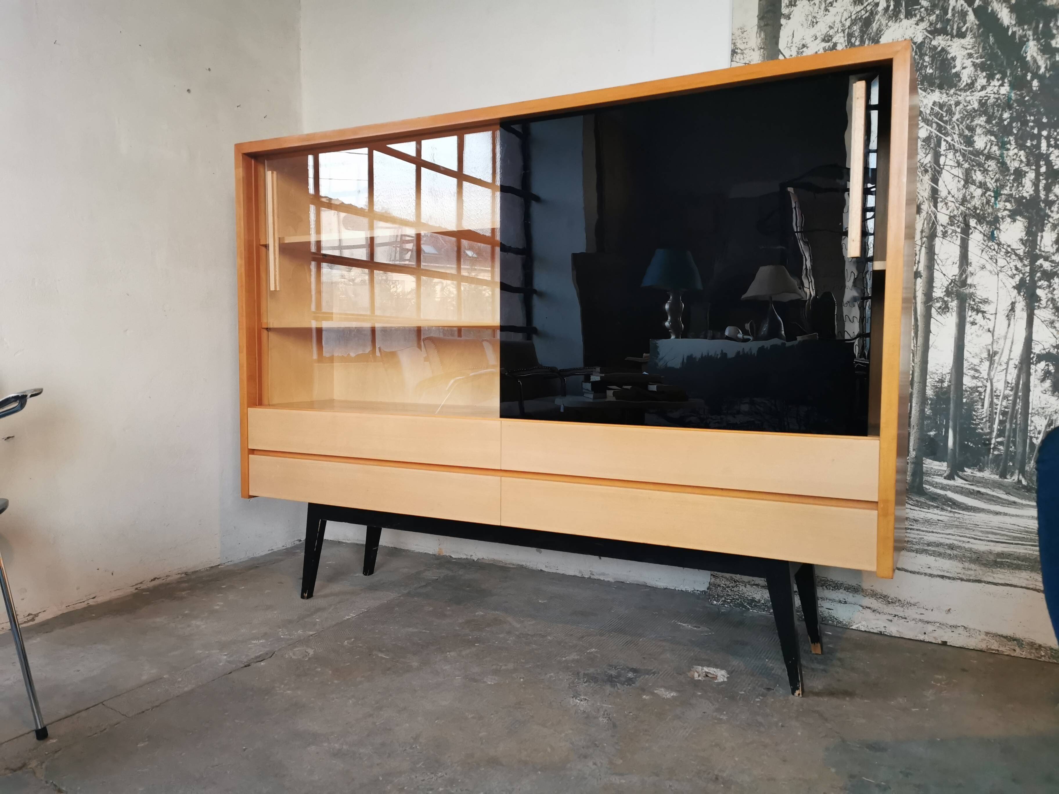 Library, display case from the 60s