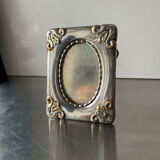 Art nouveau metal silver plated picture frame