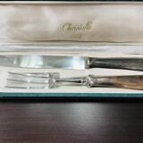 Silver metal cutting service cutlery, CHRISTOFLE, vendome model