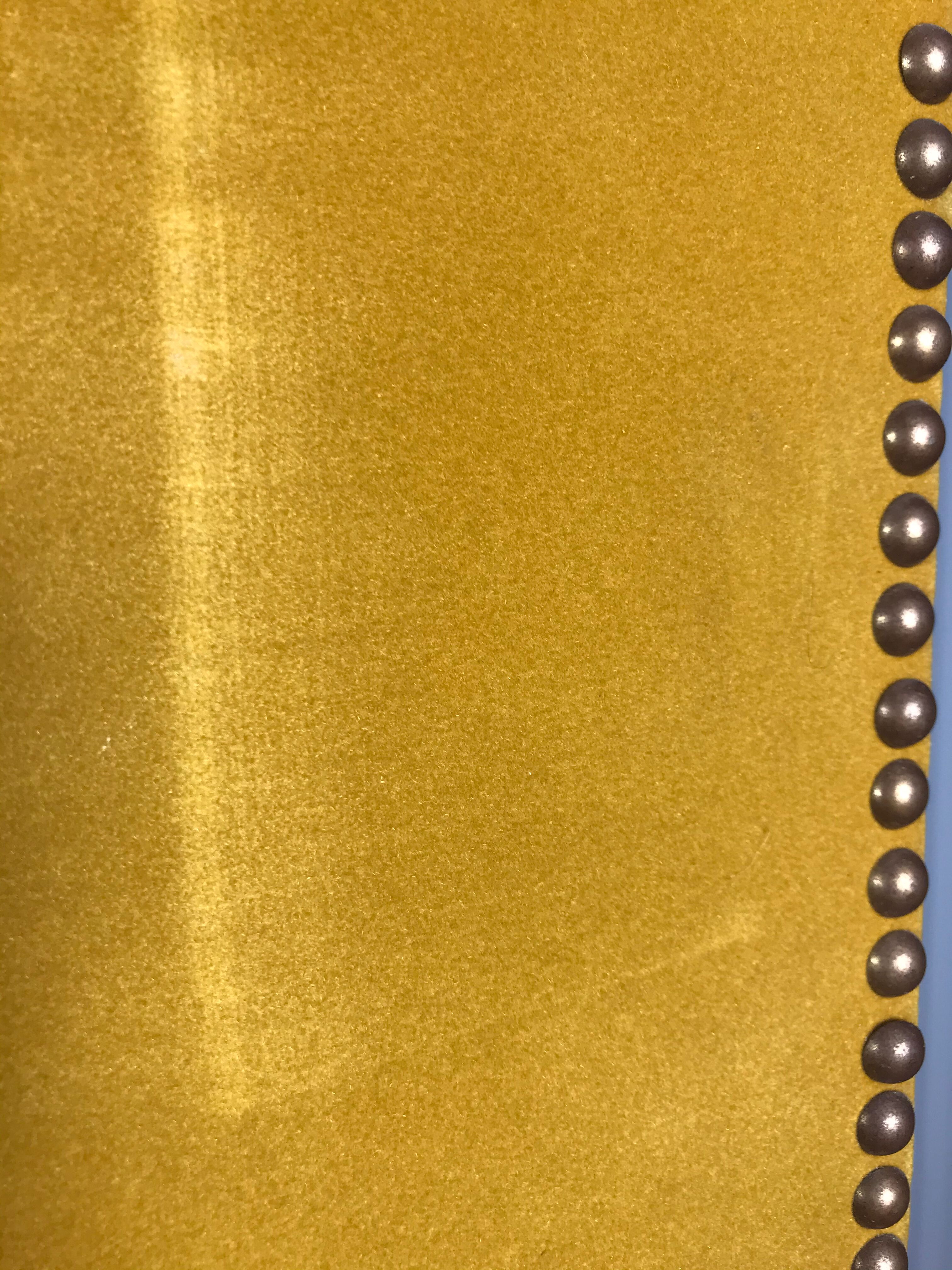4-leaf ochre velvet screen