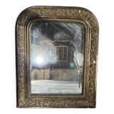 Small antique fireplace mirror – gilded stucco – Napoleon III