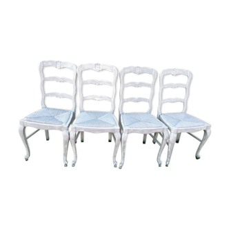 Lot de 4 chaises style Louis XV