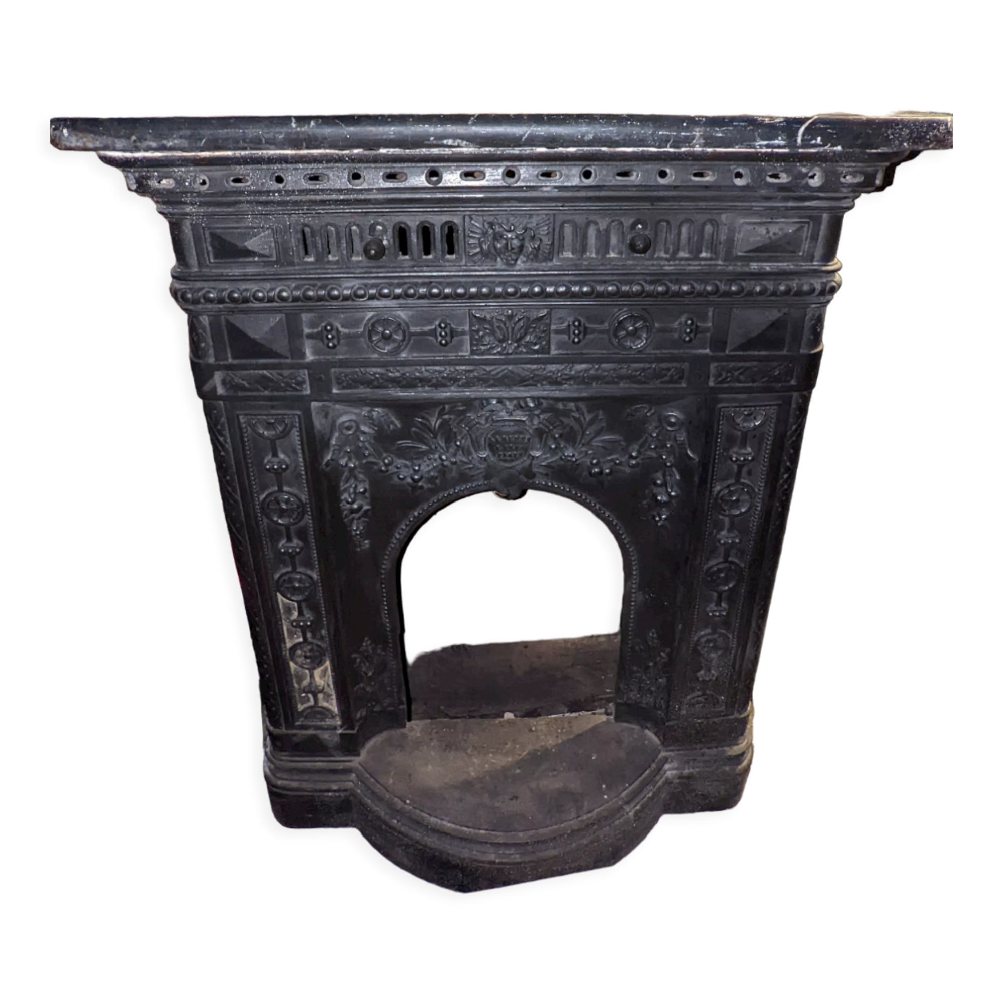 Traditional prussian black marble stove
