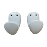 Lot de 2 patères en porcelaine
