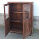 Old wooden glass cabinet