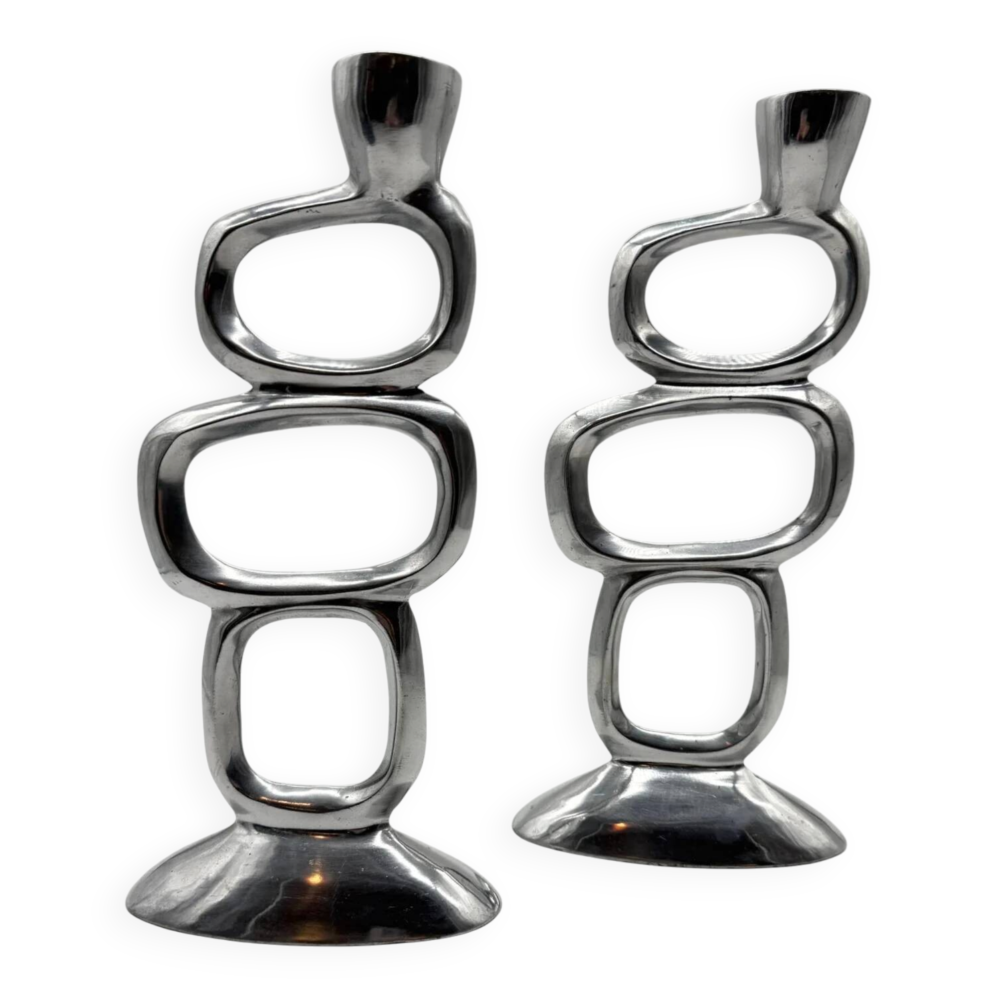 Pair of candlesticks "Circle" – Matthew Hilton, 1980s
