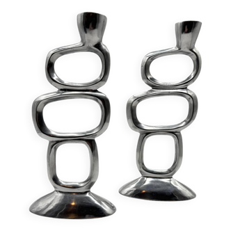 Pair of candlesticks "Circle" – Matthew Hilton, 1980s