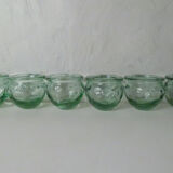 6 vintage glass jam jars