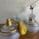 Trio of glass toiletries