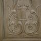 Jacobean Revival armoire, hand-carved, painted - 1840-1860