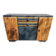 buffet Mado bois poncé et gris anthracite