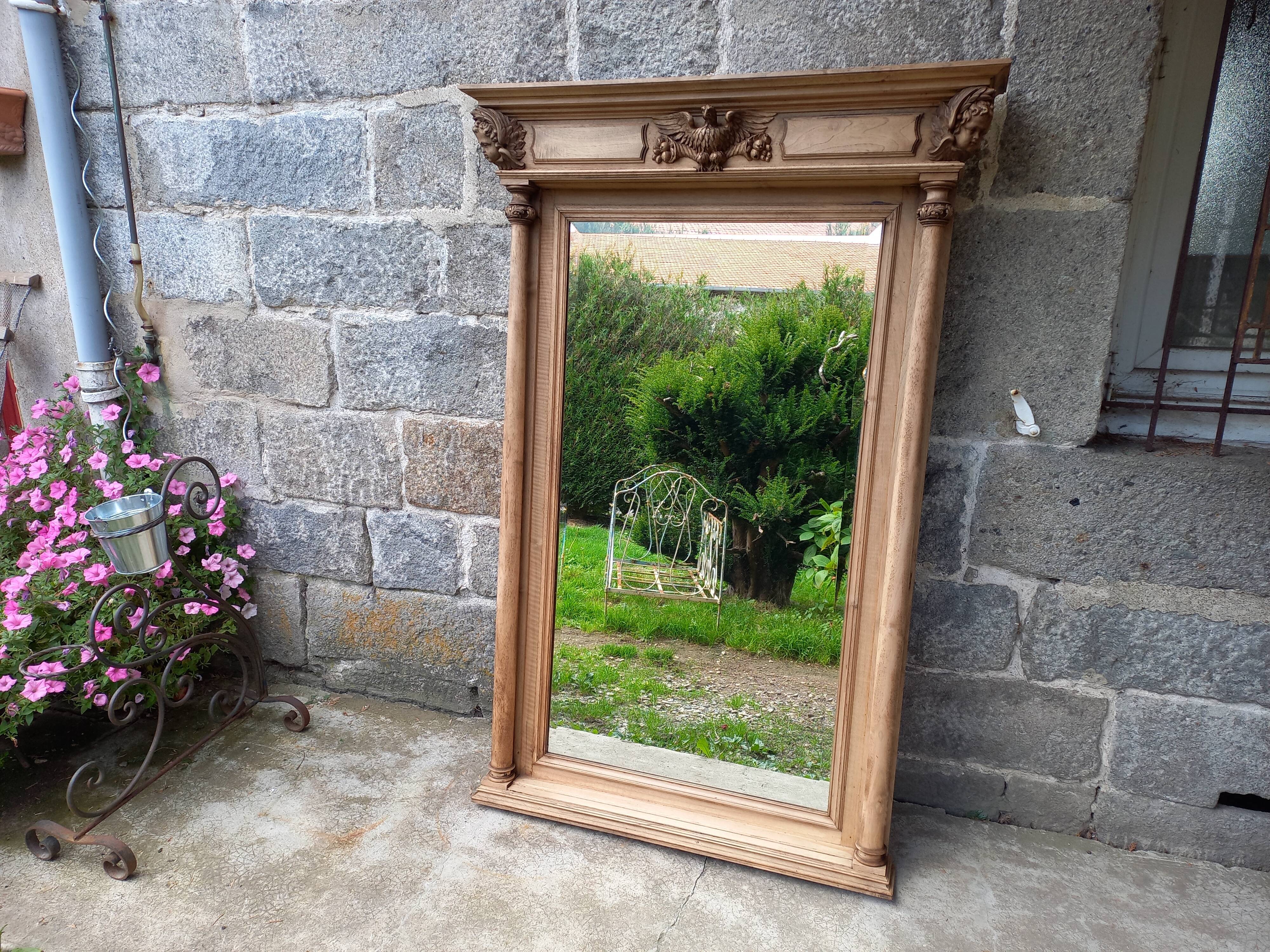 Carved wooden mirror, 168x112 cm