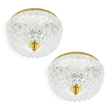 Pair of Mid-Century Bubble Glass Ceiling Lights - H.Tynell for Limburg, 60s