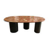 Marble and metal coffee table