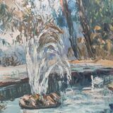 Tableau fontaine signé Albert Martin