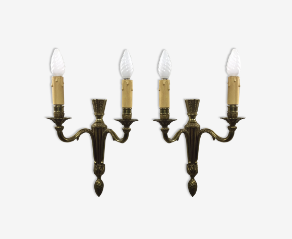 Paire d'applique en bronze st Louis XVI