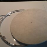 Set in marble of Carrara with silver metal handles
