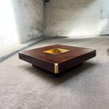Table Willy RIZZO placage de loupe Mario Sabot 1970