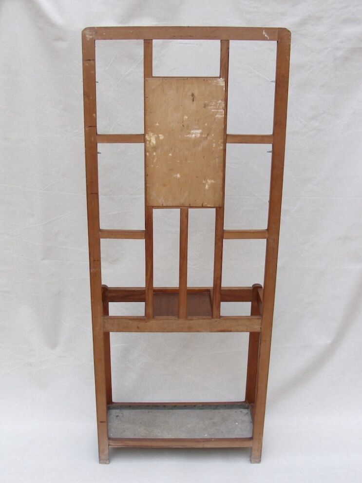 Vintage wooden wall dressing room