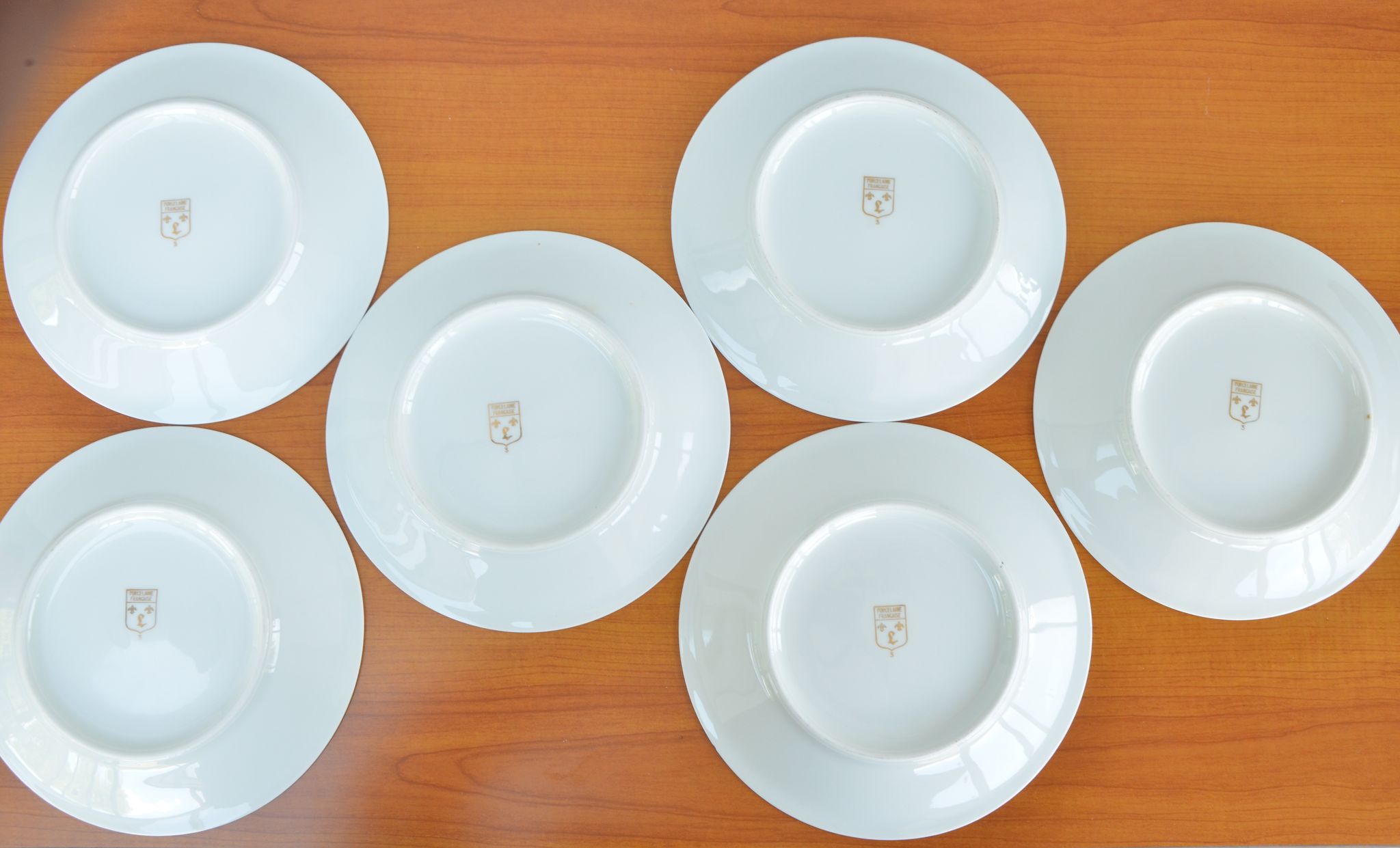 Lot de 6 assiettes à dessert motif graphique