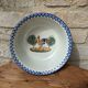 Ancien plat de service creux motif coq Saint Clément France