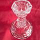 Pair of vintage glass candlesticks in clear glass