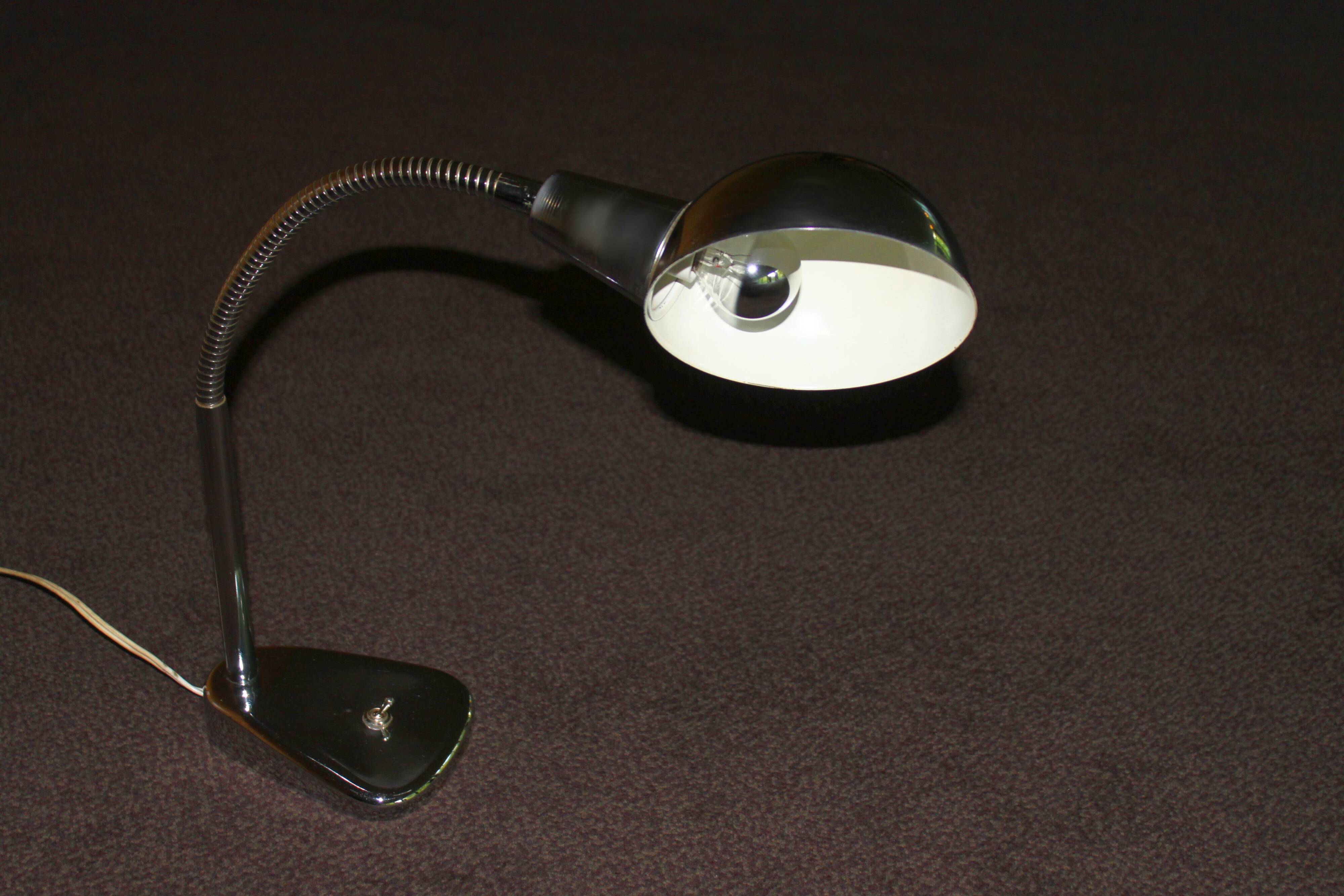 Chrome desk lamp, 50's.
