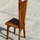Sculptural high-back chair in solid olive wood, France, 1960s
