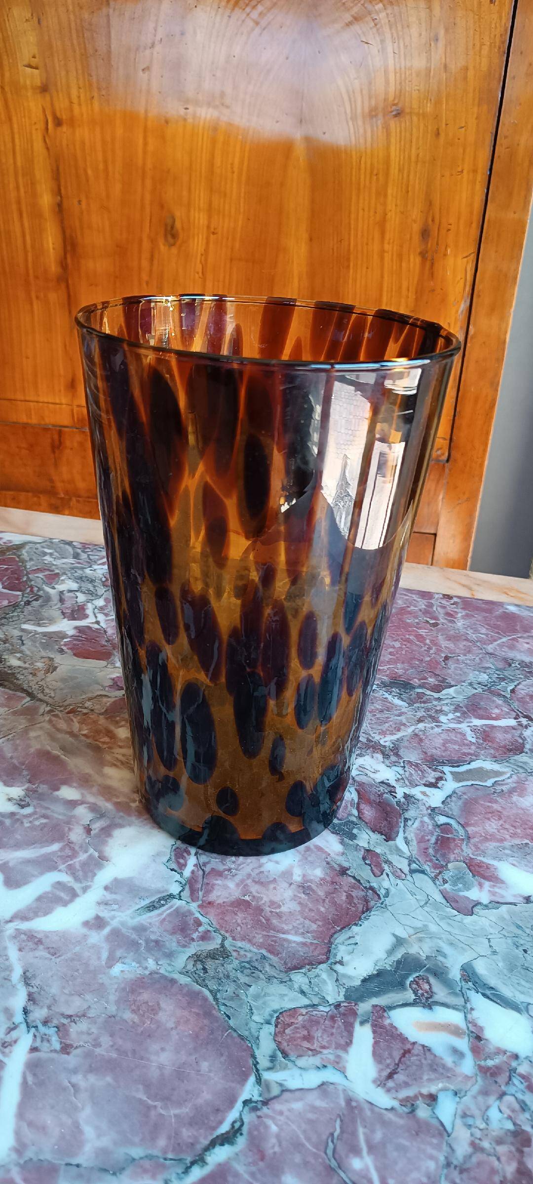 Murano glass vase, speckled, 1970s