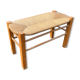 Vintage beech bench and country style straw
