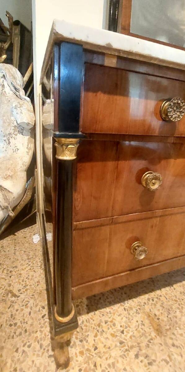 Commode Empire avec miroir - Italie du début du XIXe siècle (Lucca)