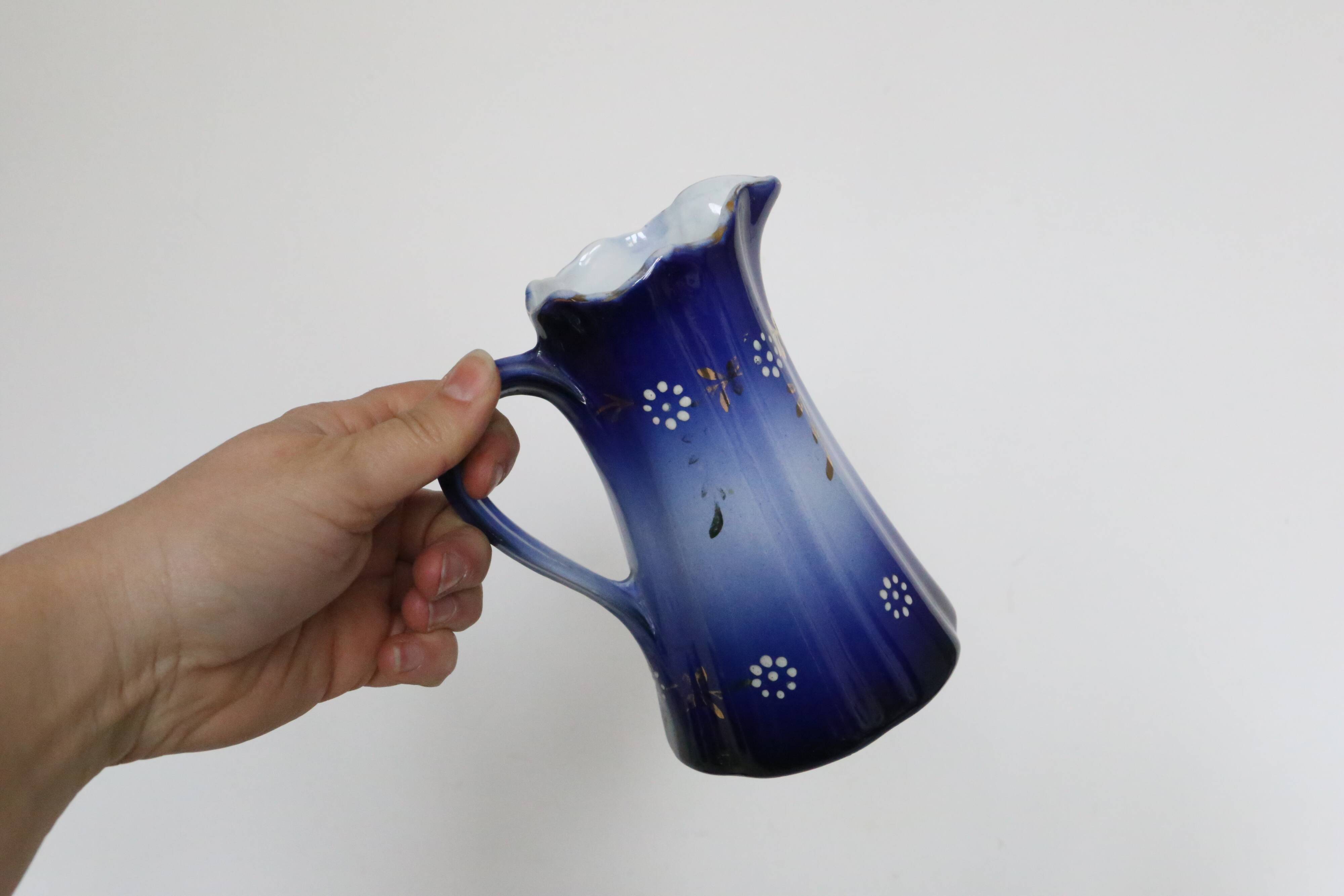 Antique pitcher Luneville Keller and Guerin