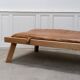 Daybed en cuir vintage et chêne 1950