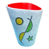 Vallauris ceramic vase, decorated in "Picasso" style