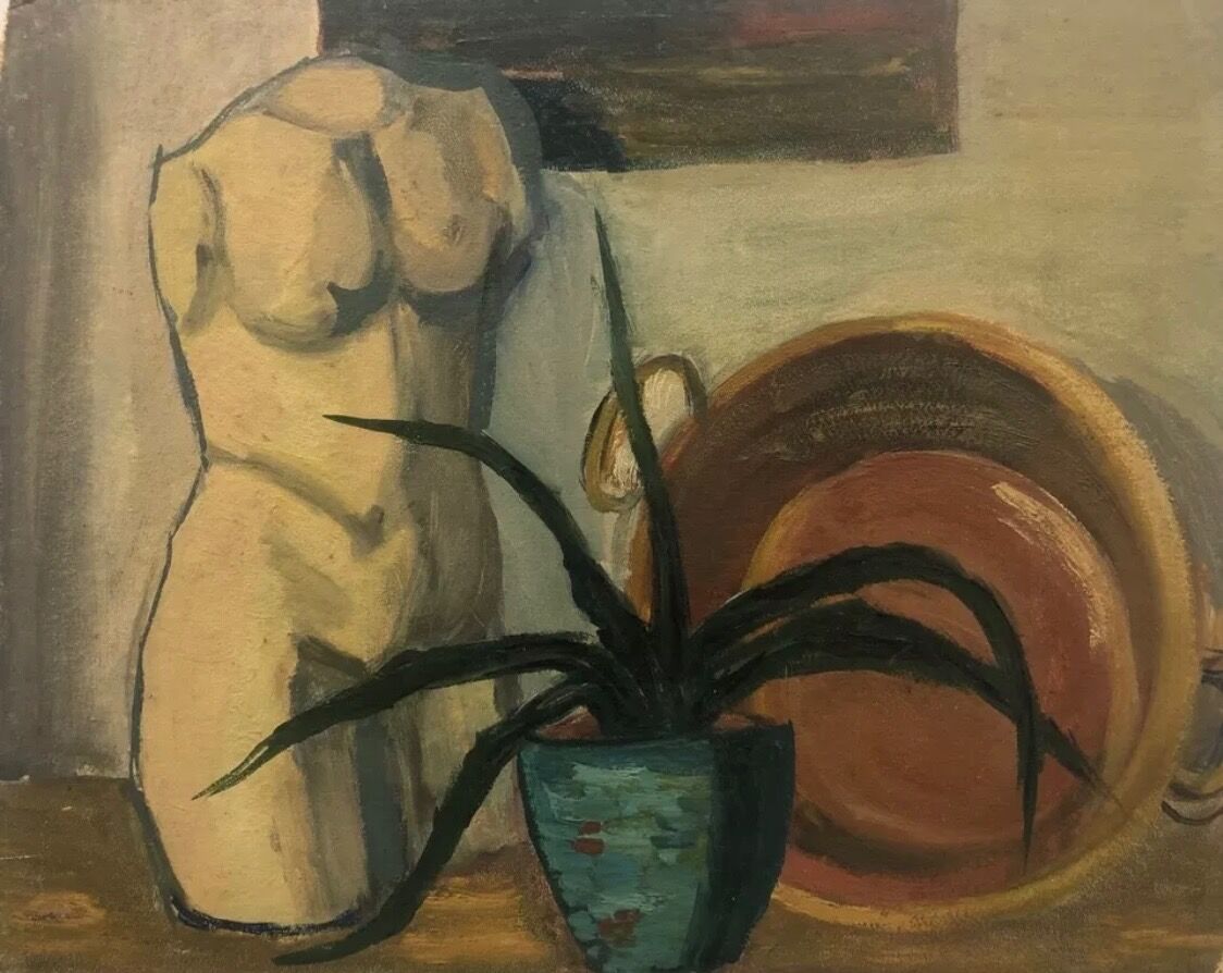 Painting painting XXth workshop sculpture still life