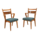 Pair of vintage Czechoslovak chairs in bent wood by Jitona, 1970s.